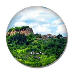 Italy Orvieto Umbria Village 3D Fridge Magnet Crystal Glass