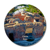 Italy Ostia 3D Fridge Magnet Crystal Glass