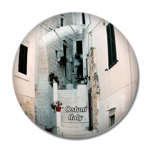 Italy Ostuni Homes 3D Fridge Magnet Crystal Glass