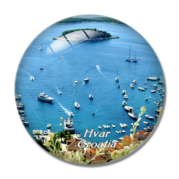 Croatia Tvrdava Fortica Hvar 3D Fridge Magnet Crystal Glass