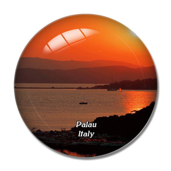 Italy Palau Porto Raphael Sardinia 3D Fridge Magnet Crystal Glass