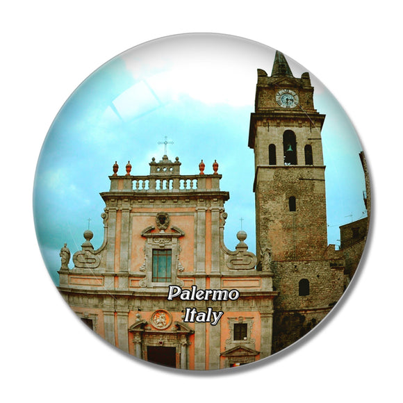 Italy Palermo Caccamo Sicily Church 3D Fridge Magnet Crystal Glass