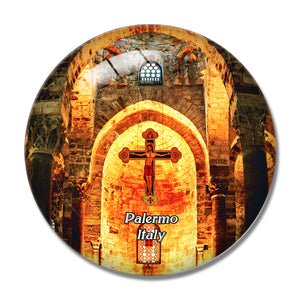 Italy Palermo Church 3D Fridge Magnet Crystal Glass