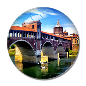 Italy Pavia Bridge 3D Fridge Magnet Crystal Glass