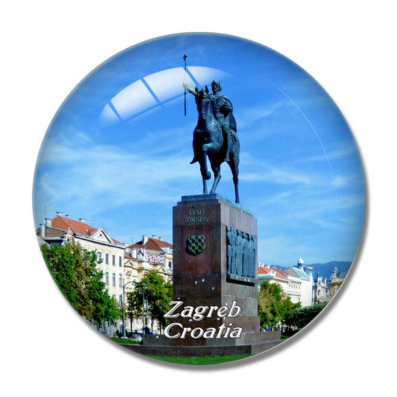 Croatia Zagreb 3D Fridge Magnet Crystal Glass