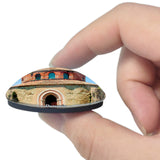 Italy Perugia Church Building Rotunda 3D Fridge Magnet Crystal Glass