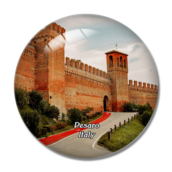 Italy Pesaro Fortress 3D Fridge Magnet Crystal Glass