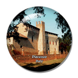 Italy Piacenza Castle 3D Fridge Magnet Crystal Glass