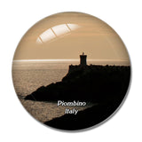 Italy Piombino Lighthouse 3D Fridge Magnet Crystal Glass