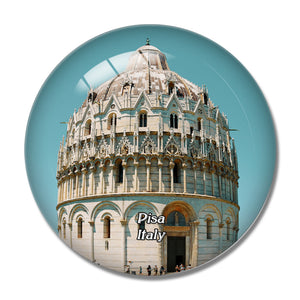 Italy Pisa Baptistery 3D Fridge Magnet Crystal Glass