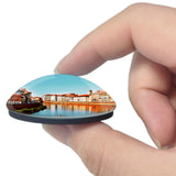 Italy Pisa River Tuscany Arno Lungarno 3D Fridge Magnet Crystal Glass