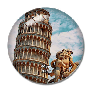 Italy Pisa Tower 3D Fridge Magnet Crystal Glass