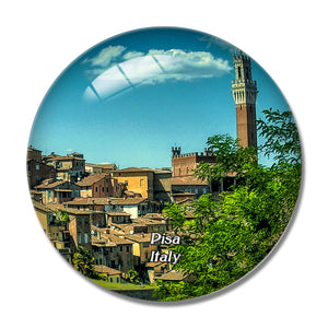 Italy Pisa Village 3D Fridge Magnet Crystal Glass