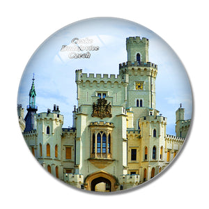 Czech Ceske Budejovice Hluboka Castle 3D Fridge Magnet Crystal Glass