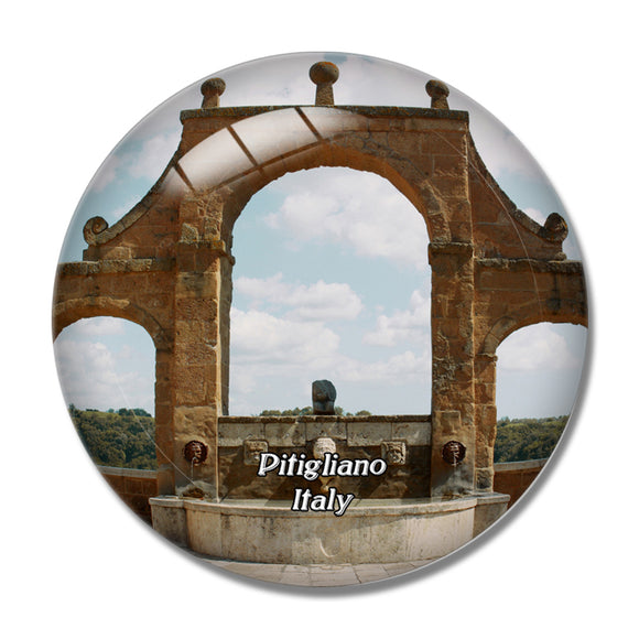 Italy Pitigliano 3D Fridge Magnet Crystal Glass