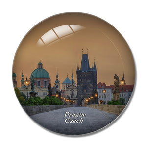 Czech Charles Bridge Prague 3D Fridge Magnet Crystal Glass