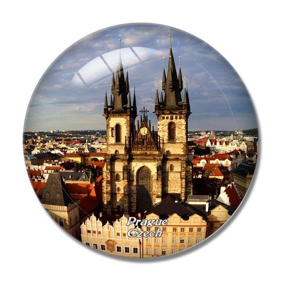 Czech Church of Our Lady Before Tyn Prague 3D Fridge Magnet Crystal Glass