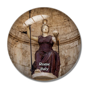 Italy Rome Capitol Square Goddess Roma 3D Fridge Magnet Crystal Glass