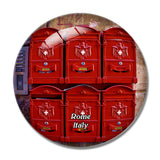 Italy Rome Mailbox 3D Fridge Magnet Crystal Glass