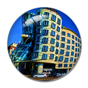 Czech Dancing House Prague 3D Fridge Magnet Crystal Glass