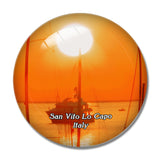 Italy San Vito Lo Capo 3D Fridge Magnet Crystal Glass