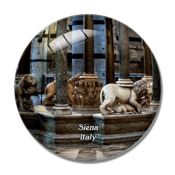 Italy Siena Pulpit Lion Dom 3D Fridge Magnet Crystal Glass