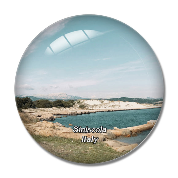 Italy Siniscola La Caletta Beach 3D Fridge Magnet Crystal Glass