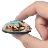 Italy Siniscola Spiaggia Berchida 3D Fridge Magnet Crystal Glass