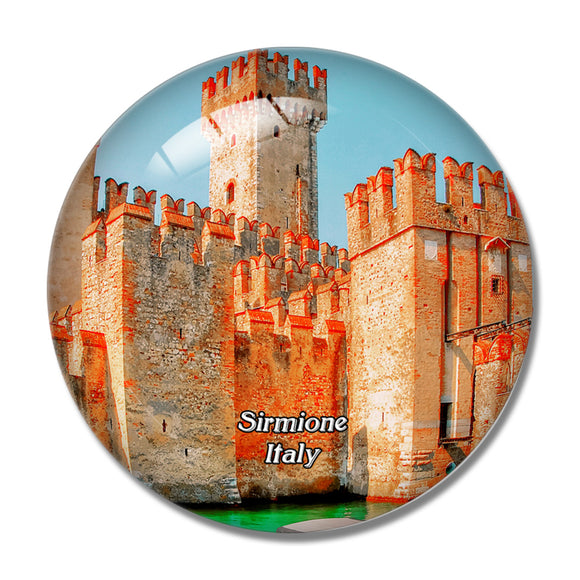 Italy Sirmione Garda Castle 3D Fridge Magnet Crystal Glass