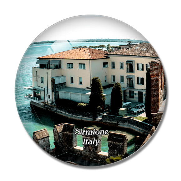 Italy Sirmione Scaliger Castle 3D Fridge Magnet Crystal Glass