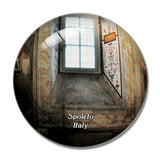 Italy Spoleto Church Window Fresco 3D Fridge Magnet Crystal Glass