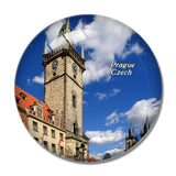 Czech Old Town Hall with Astronomical Clock Prague 3D Fridge Magnet Crystal Glass