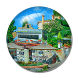 Italy Taormina Sicily Cafe Terrace 3D Fridge Magnet Crystal Glass