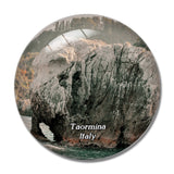 Italy Taormina Sicily Rock Elephant Sea 3D Fridge Magnet Crystal Glass