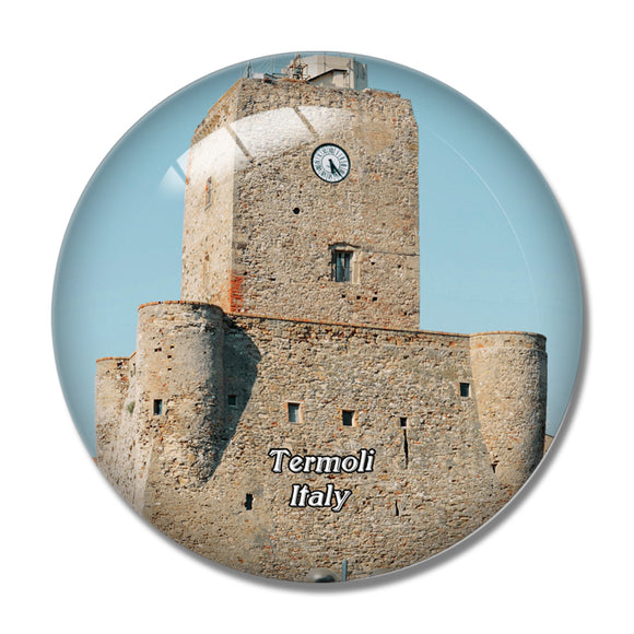 Italy Termoli Bell tower 3D Fridge Magnet Crystal Glass