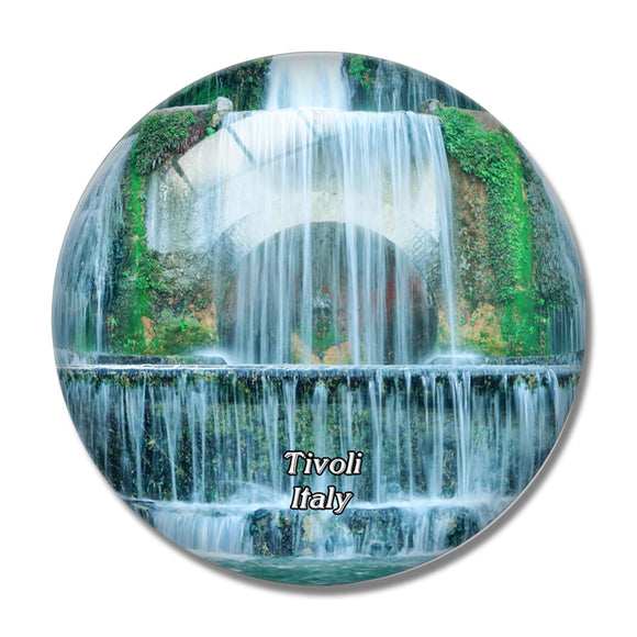 Italy Tivoli Water Fountain Garden 3D Fridge Magnet Crystal Glass