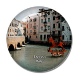 Italy Treviso River Bridge 3D Fridge Magnet Crystal Glass