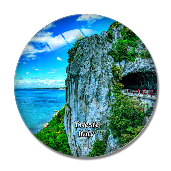 Italy Trieste Coast Sea 3D Fridge Magnet Crystal Glass