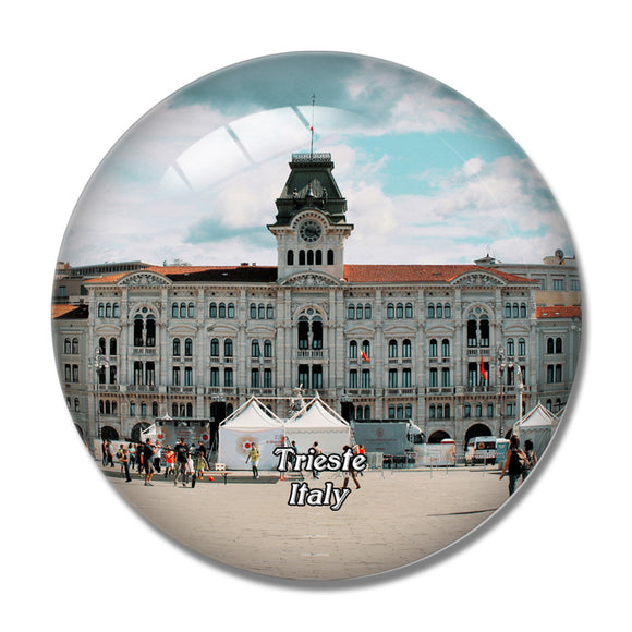 Italy Trieste Hauptplatz Tourism 3D Fridge Magnet Crystal Glass