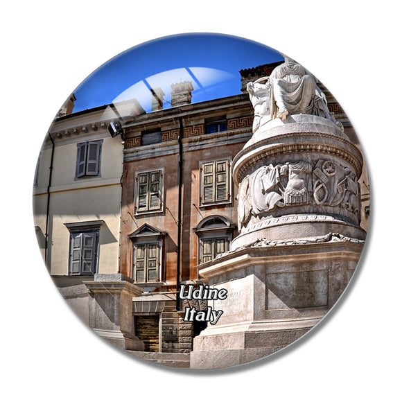 Italy Udine Sculpture 3D Fridge Magnet Crystal Glass