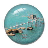 Italy Vasto Riserva Naturale di Punta Aderci 3D Fridge Magnet Crystal Glass