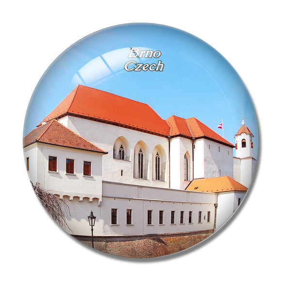 Czech Spilberk Castle Brno 3D Fridge Magnet Crystal Glass