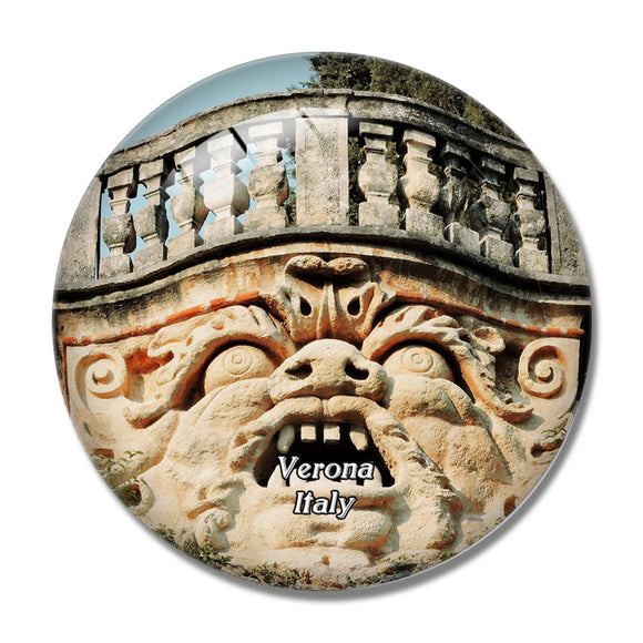 Italy Verona Face Stone Terrace Monster 3D Fridge Magnet Crystal Glass