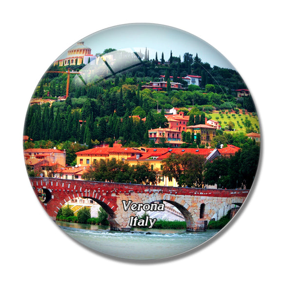 Italy Verona Landscape View 3D Fridge Magnet Crystal Glass