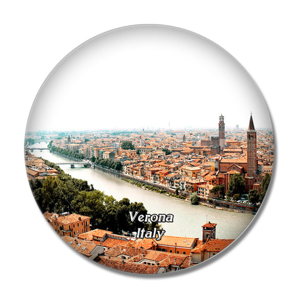 Italy Verona Mediterranean Historic Center 3D Fridge Magnet Crystal Glass