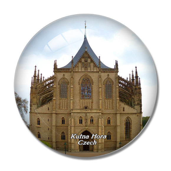 Czech St. Barbara Church Kutna Hora 3D Fridge Magnet Crystal Glass