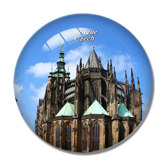 Czech St. Vitus Cathedral Prague 3D Fridge Magnet Crystal Glass