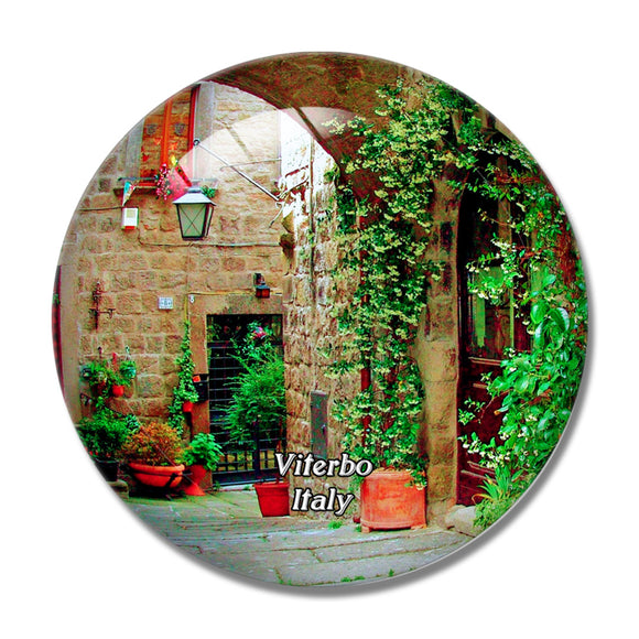 Italy Viterbo 3D Fridge Magnet Crystal Glass