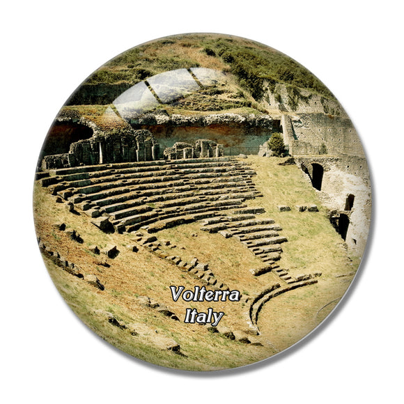 Italy Volterra 3D Fridge Magnet Crystal Glass