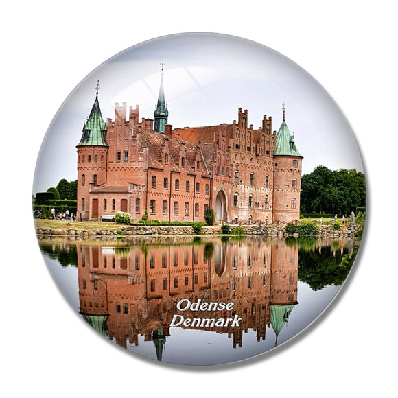 Denmark Egeskov Castle Odense 3D Fridge Magnet Crystal Glass